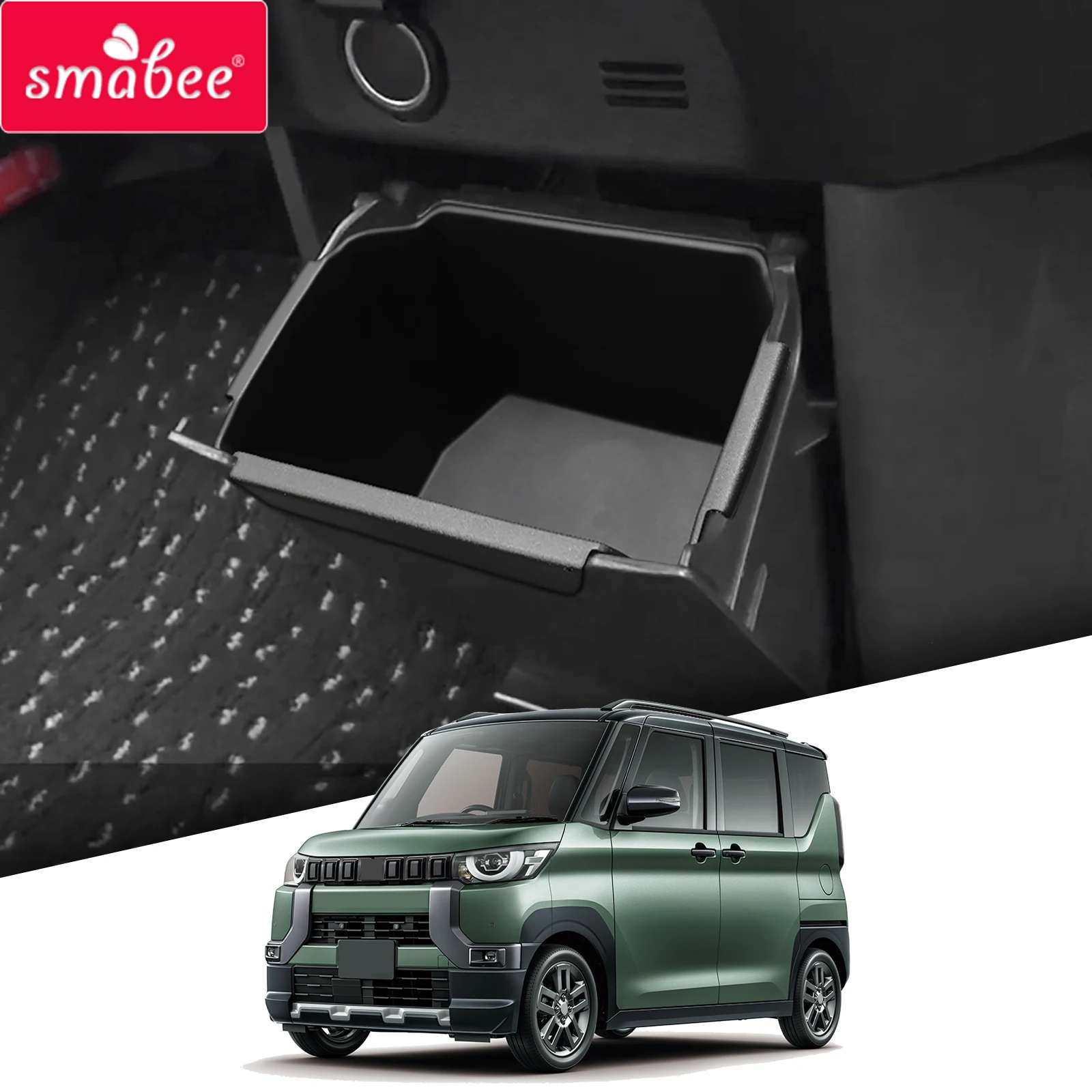 

Smabee Central Storage Box for MITSUBISHI Delica Mini ek Cross/EV/Wagon/space Center Console Tray Organizer Accessories Tidying