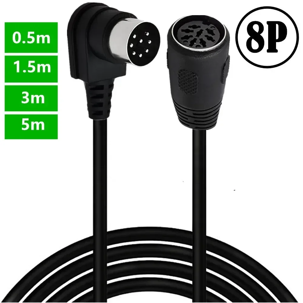 90 Degree Angle Large 8 Pin Din Male To Male Female Speaker Audio Cable Wire For Bang Olufsen B&O PowerLink BeoLab Power MK2