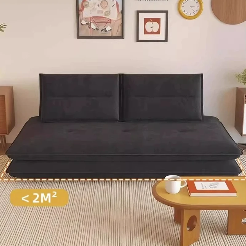 Living Room Fabric Sofa Black Straight Row Boneless Couch Hotel Sofa Lounge Chair Chaise Lounges Divano Letto Home Furniture
