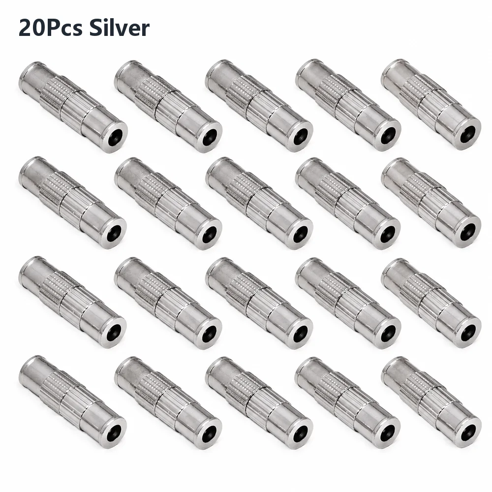 20Pcs Brass Brass Screw Clasps Platinum Plated Screw Twist Closure Screw Twist Clasps Column Barrel Shape Easy To Install