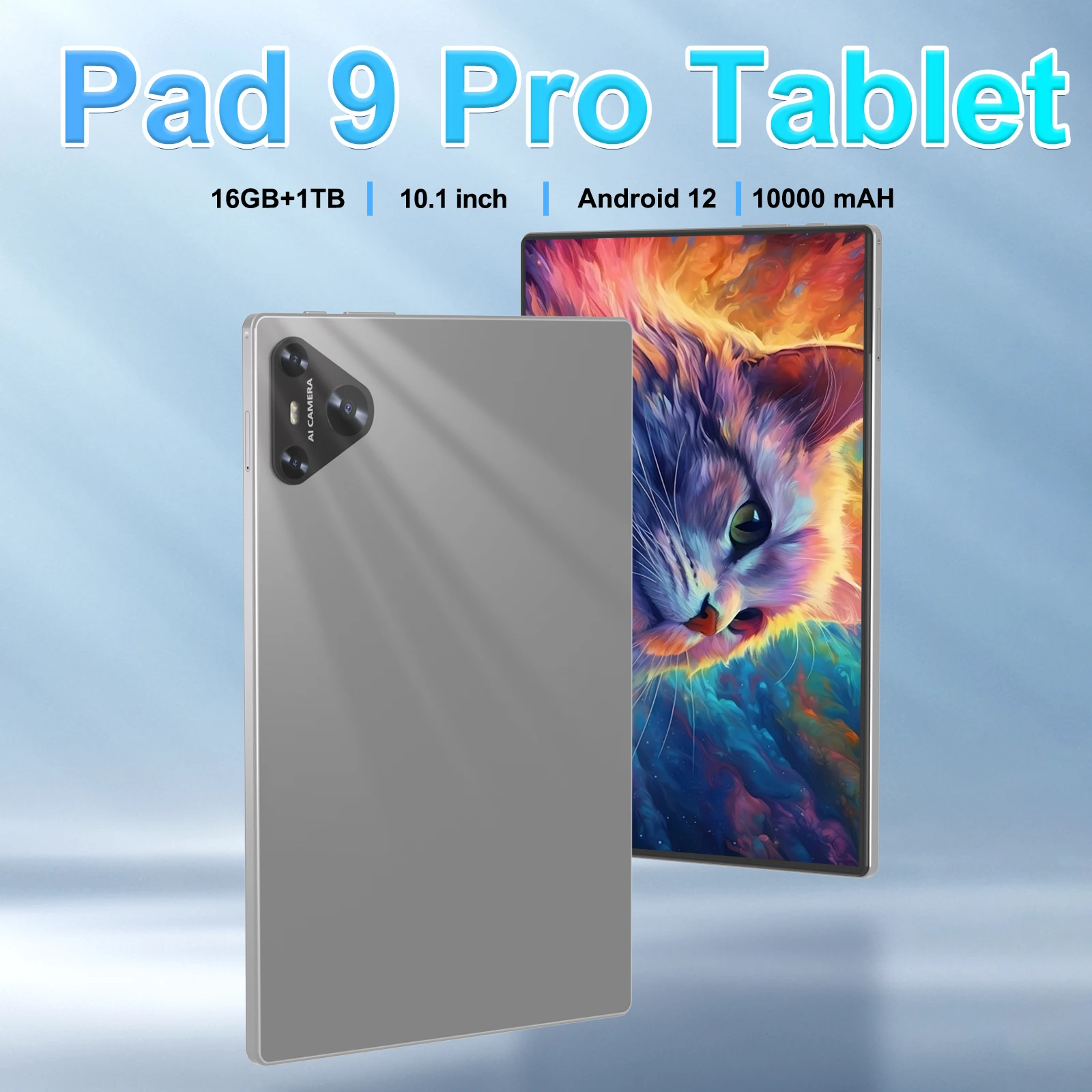 Original Tablet Pad 9 Pro 10.1 inch Android 12.0 10000mAh 16GB+1TB Xioami Global version Snapdragon 870 Dual SIM WIFI