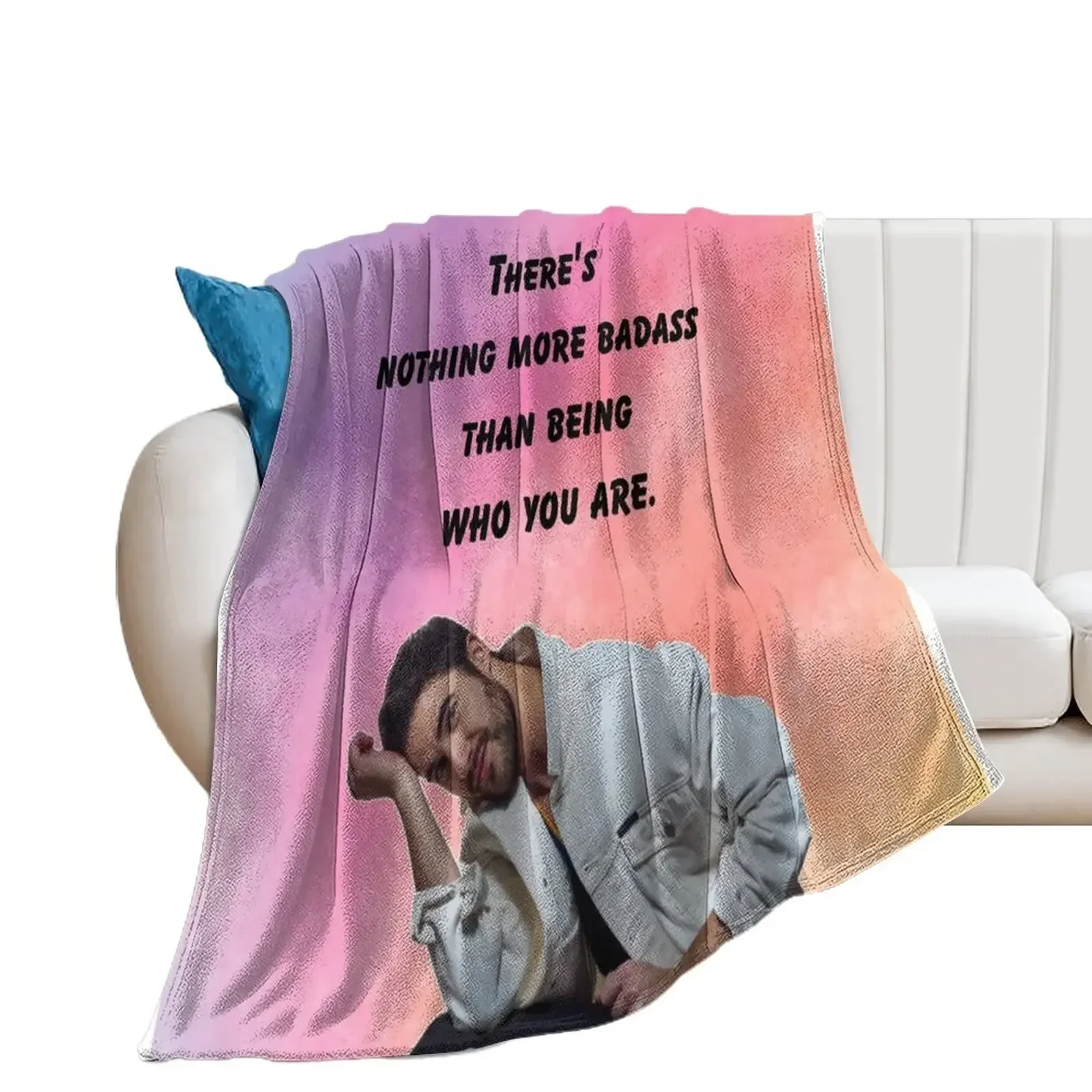 

Glee Darren Criss Quote Watercolour Throw Blanket Sleeping Bag Personalized Gift Blankets