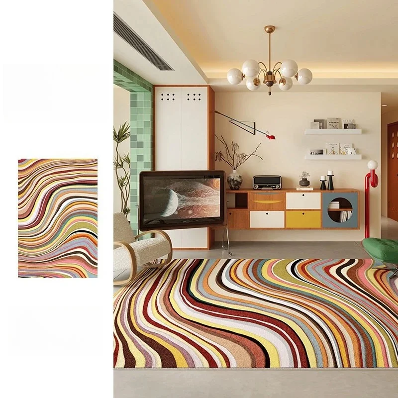 VIKAMA Dopamine Rug Non-Slip Washable Soft Large Area Carpet For Bedroom Living Room Decor Home Decoration