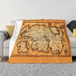 Map Of Tamriel Elder Scrolls IV Oblivion Blanket Bedspread On The Bed Plush Bedspread Queen Bed