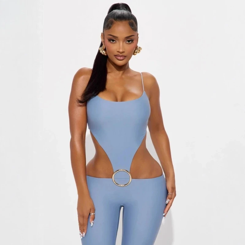

Women's 2025 Cut-out Bodysuit | Sexy Halter Neck & Crop Top Romper | Bodycon Jumpsuit