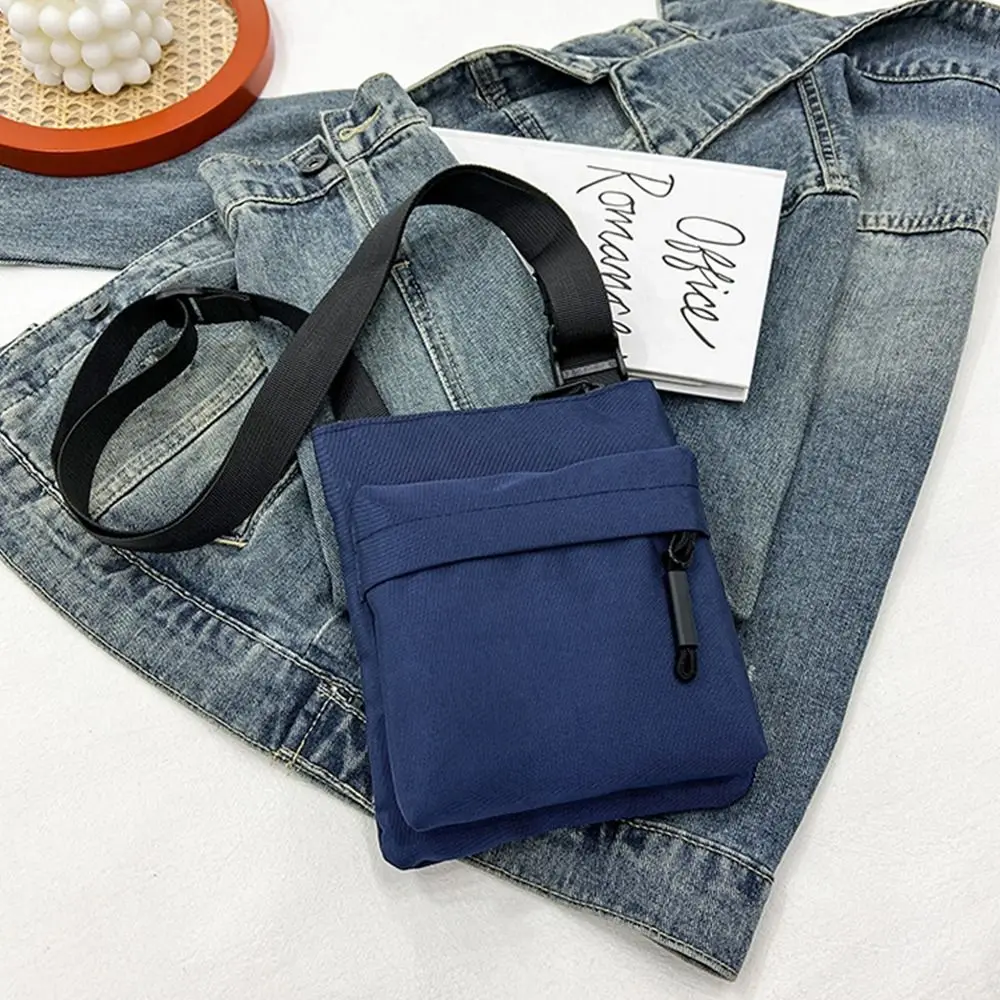 Nylon Shoulder Bag Fashion Leisure Solid Color Waterproof Cross-body Bag Messenger Bags Women Men