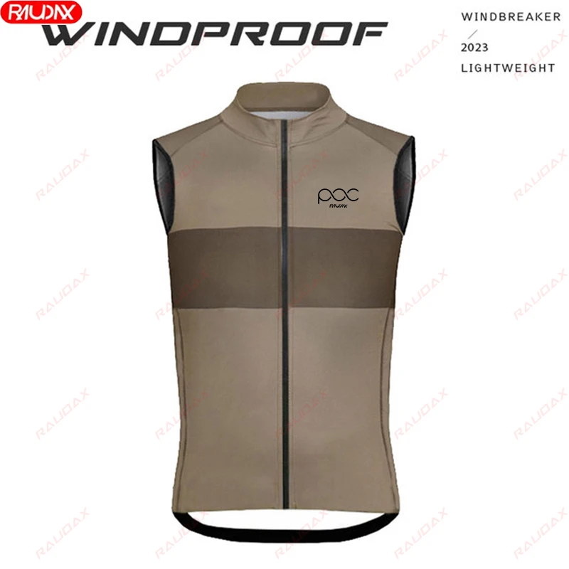 RAUDAX POC New Men\'s Bicycle Vest MTB Bicycle Vest Road Bicycle Windproof Vest Sleeveless Lightweight Breathable Cycling Jacket