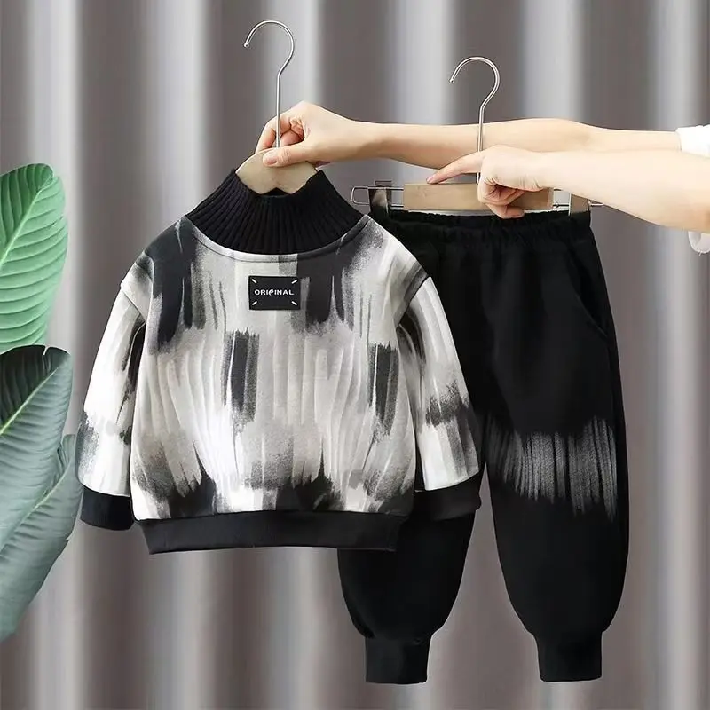 Children Clothing Set Boys Casual Clothes Kids Fashion Sweatshirt And Pants 2 Pcs Baby 2026 Autumn Winter Tracksuits 2- 7Years