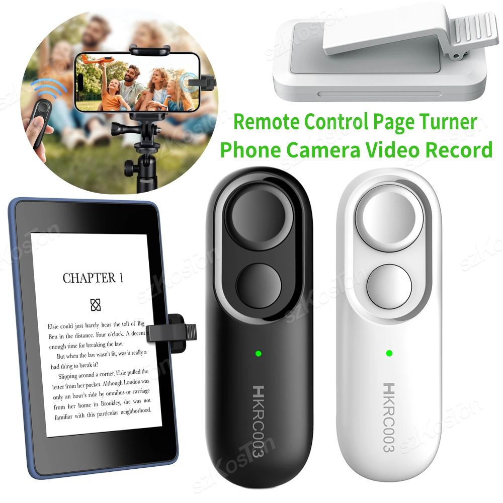 

RF Remote Control Page Turner for Kindle Electronic Reader Phone Camera Video Record Remote Trigger Clicker Wireless Control