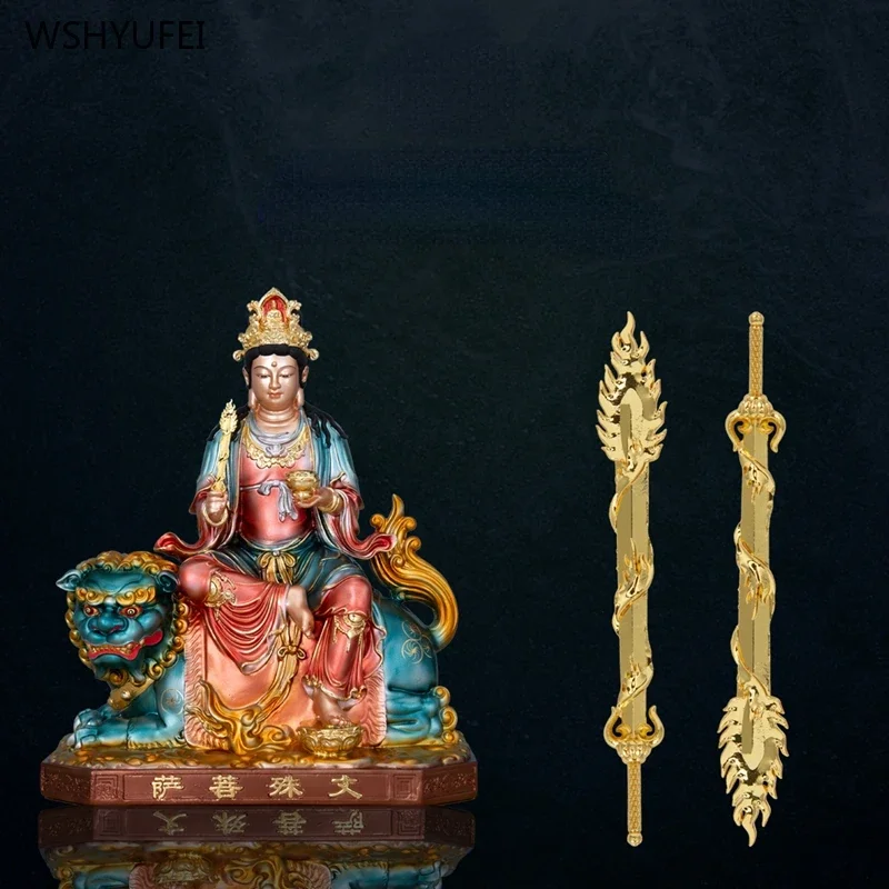 1pc Zinc alloy Flame Sword Buddhist temple supplies Temple Sacrifice Worship Buddha Feng Shui Accessories Home desktop decor