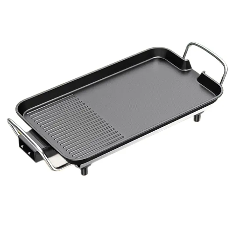 

BMBY-Smokeless Table-Top Electric Teppanyaki Grill 5 Gear Temperature Control, Non-Stick Hot Plate, For Camping Party-US Plug