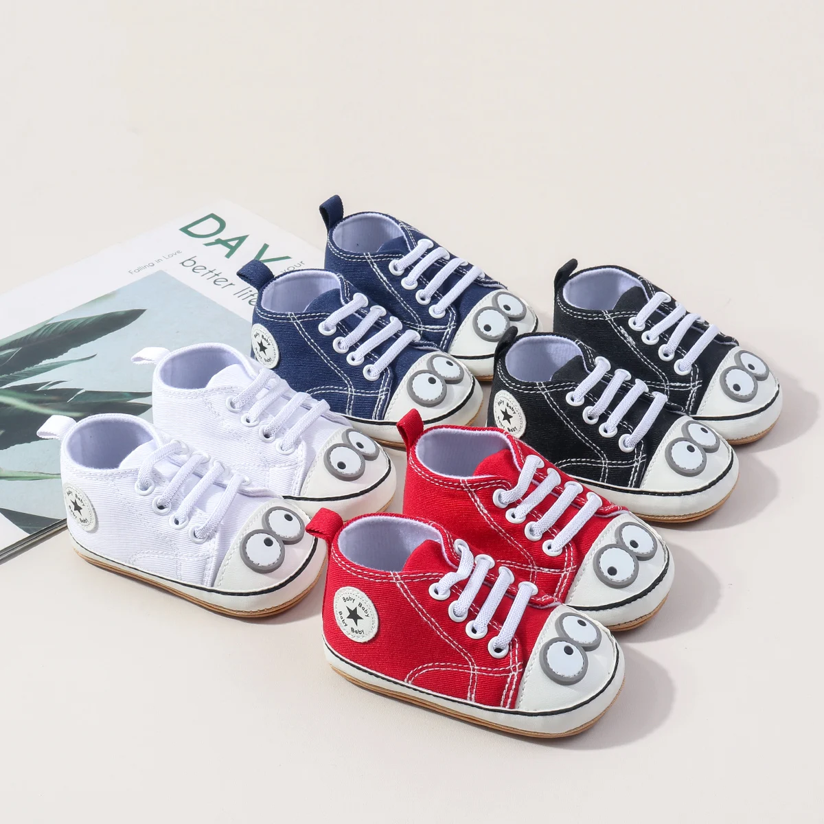 

2025 Hot Selling New Design Spring And Autumn Baby Unisex First Walking Cauasl Canvas Style Toddler Shoes With TPR Shoes