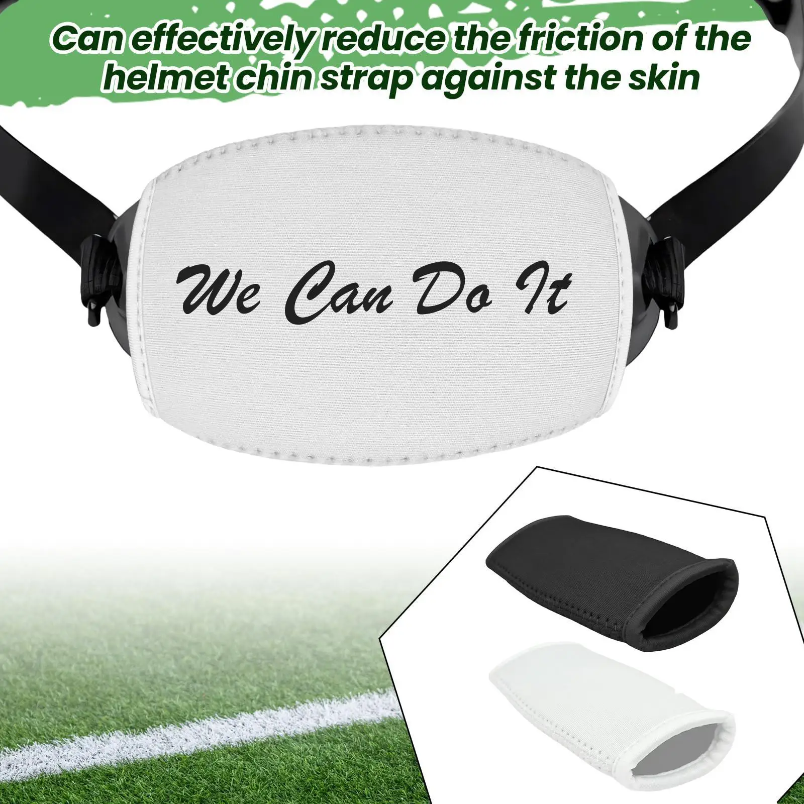 

2 Pieces Football Chin Pad Football Chin Strap Protection Padding Universal for Exercise Skating Climbing Adults Teens