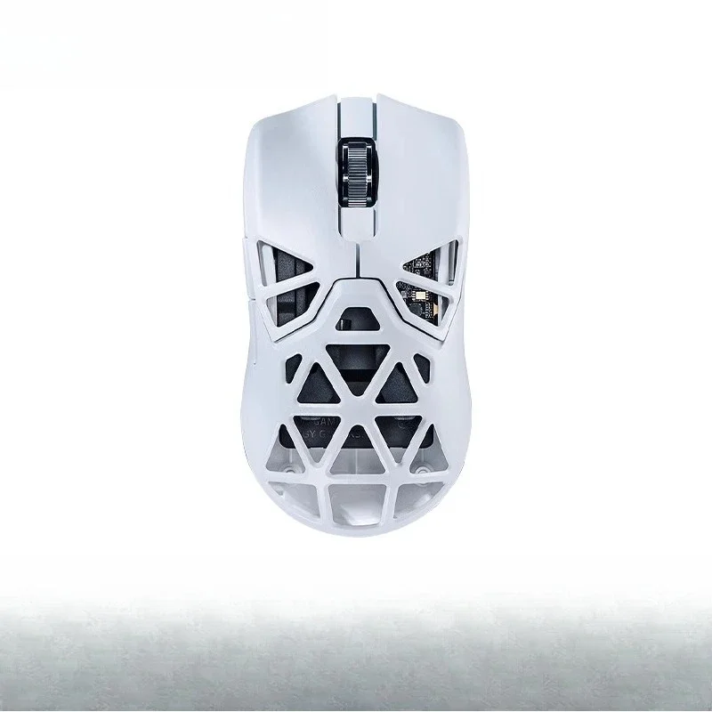 

Mini white magnesium alloy hollow lightweight wireless gaming mouse