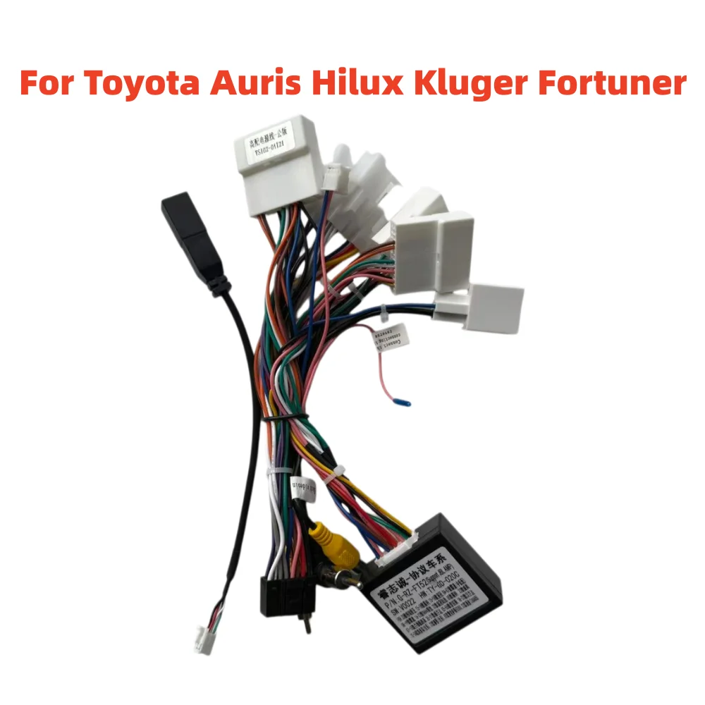 Car Android 16 PIN Power Cable Canbus FT-RZ-02 For Toyota Corolla Auris RAV4 Hilux Kluger Fortuner Highlander Stereo Harness