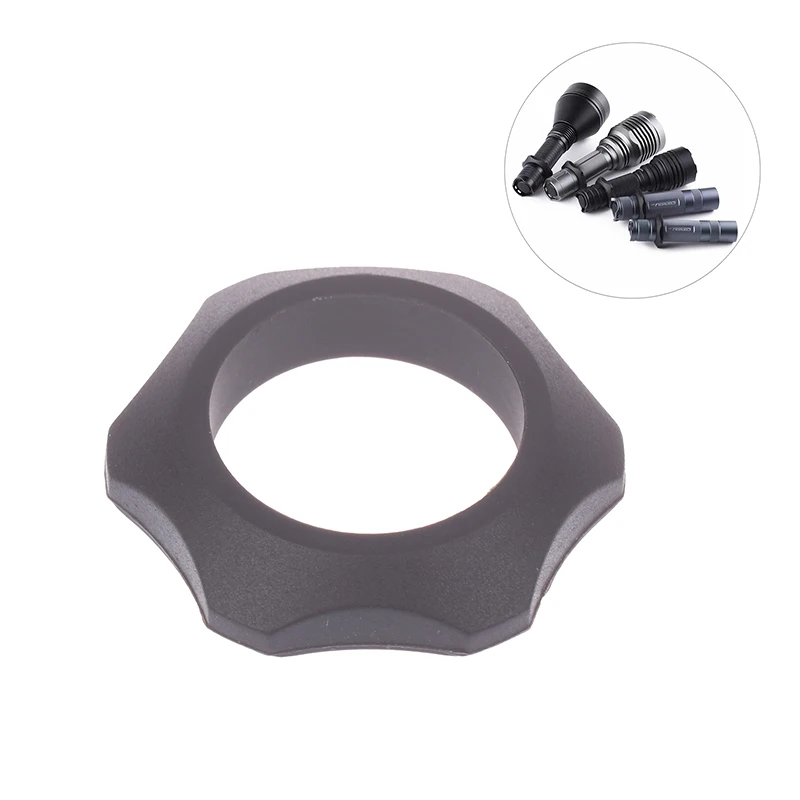 1PC High Quality Black Silicone Tactical Ring Innovative And Practical Flashlight DIY Accessories Easy To Use