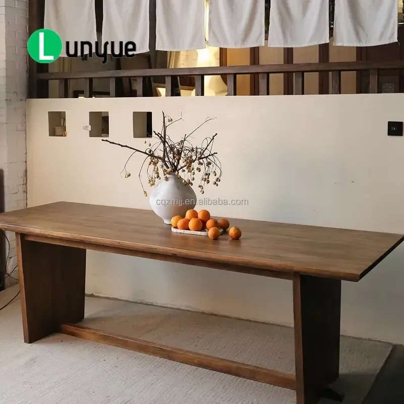 Farmhouse Solid Wood Antique Handmade Eco Friendly Entrance Table Corridor Sofa Edge Console for Hotel Villa Living Room