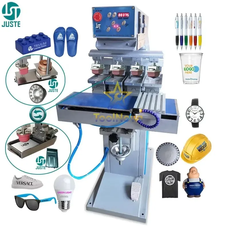 2026 Gran Venta *China* Máquina de Tampografía de 4 Colores con Tazón de Tinta Redondo para Juguetes