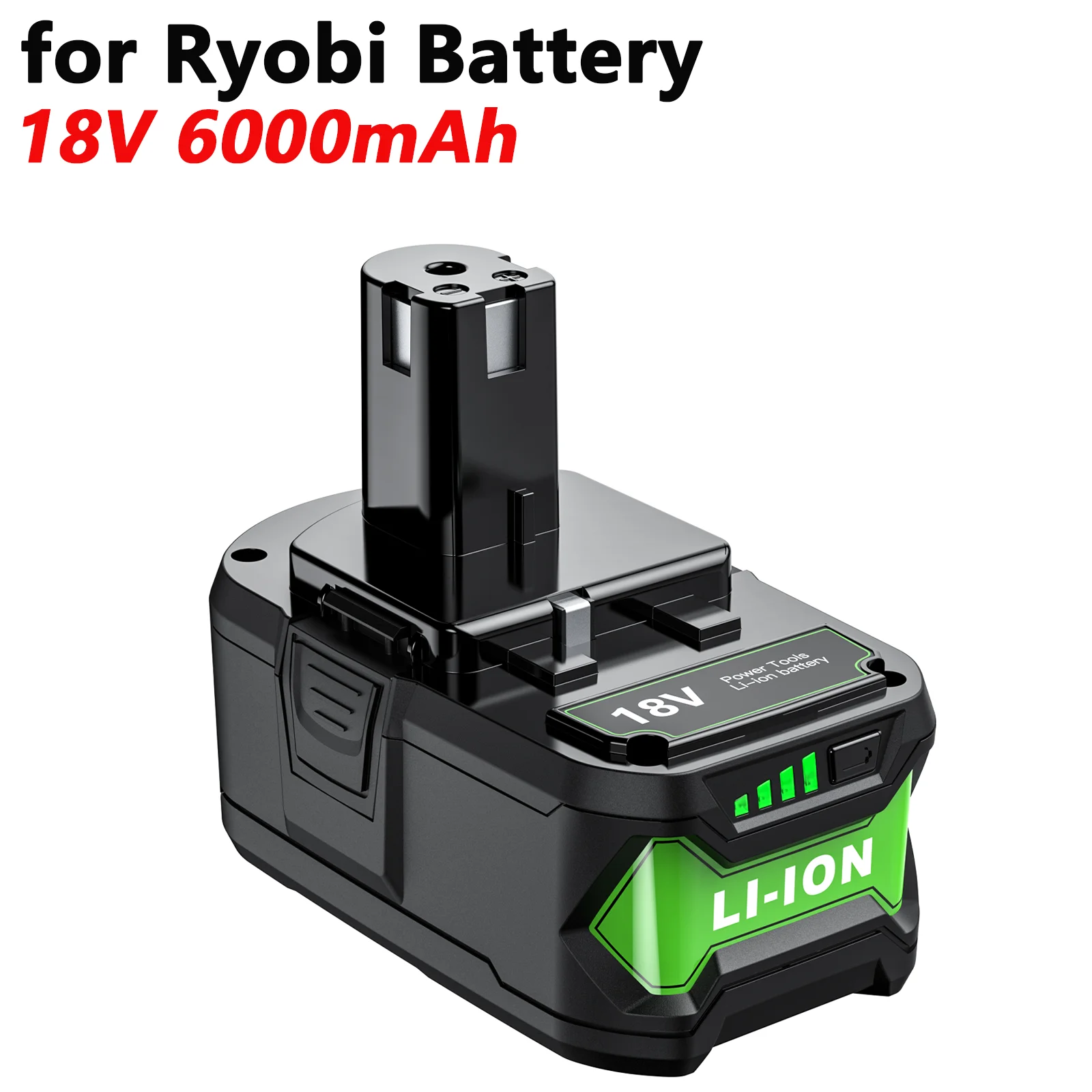 Сменный литий-ионный аккумулятор для электроинструментов Ryobi ONE + P104 P105 P107 P108 P109 P121 P122 P190, 18 в, 6000 мАч