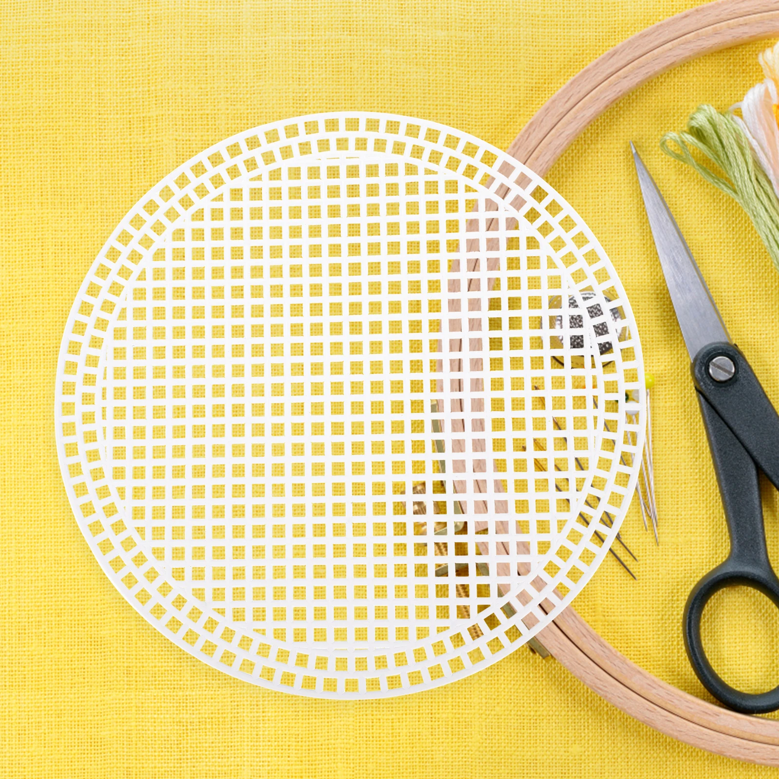 

10pcs Circular Bag Bottom Lining Plastic Mesh Sheets Sturdy DIY Crafts Cross Stitch Crochet Projects Accessories Homemade