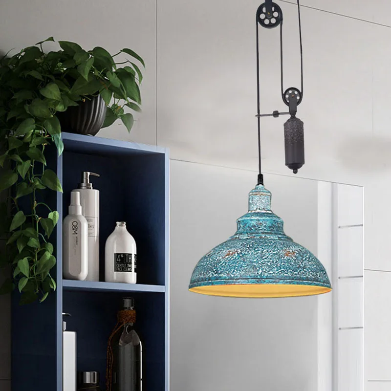 

American Countryside Retro Industrial style Lifting Pendant Light Loft Restaurant Kitchen Chandelier Cafe Bar Decor Droplight
