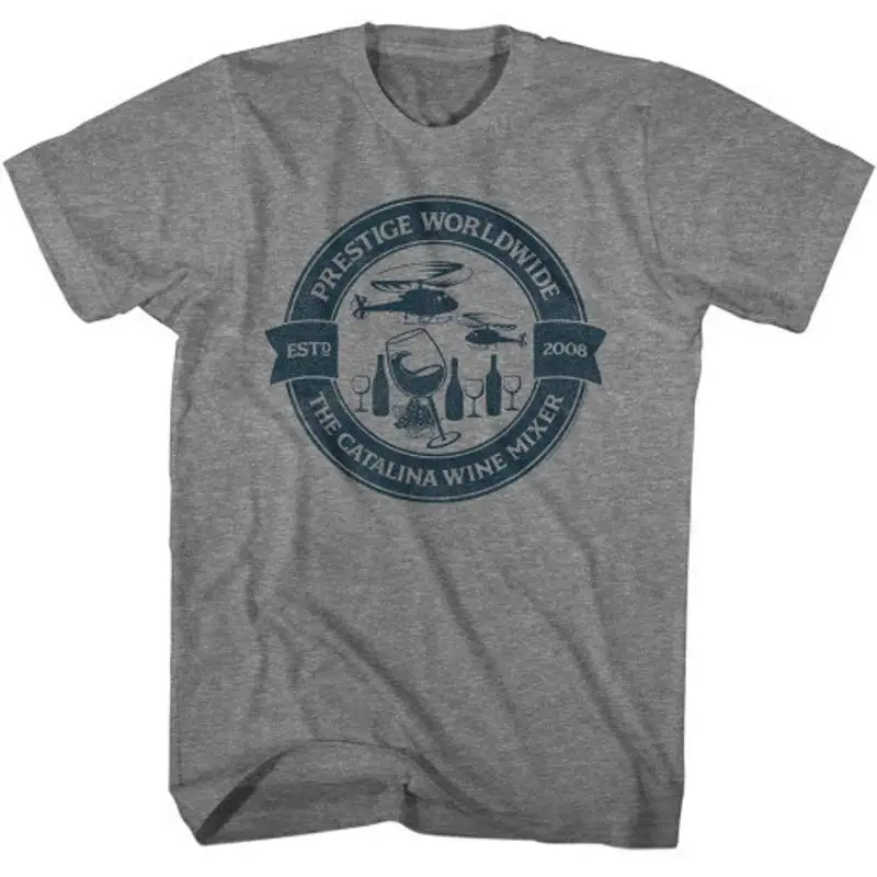 Camiseta adulta Step Brothers Catalina Mixer de vinho círculo grafite Heather