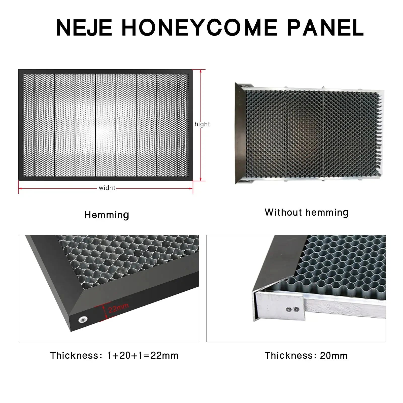 NEJE Laser Machine Honeycomb Plate  Backing Plate Honeycomb Panel Work Platform for All Brand CNC Laser Cutter Machine Tools