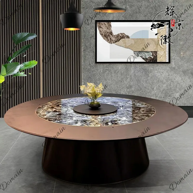 New Chinese Style Hotel  Lazy Susan Round Dining Table for Restaurant Banquet