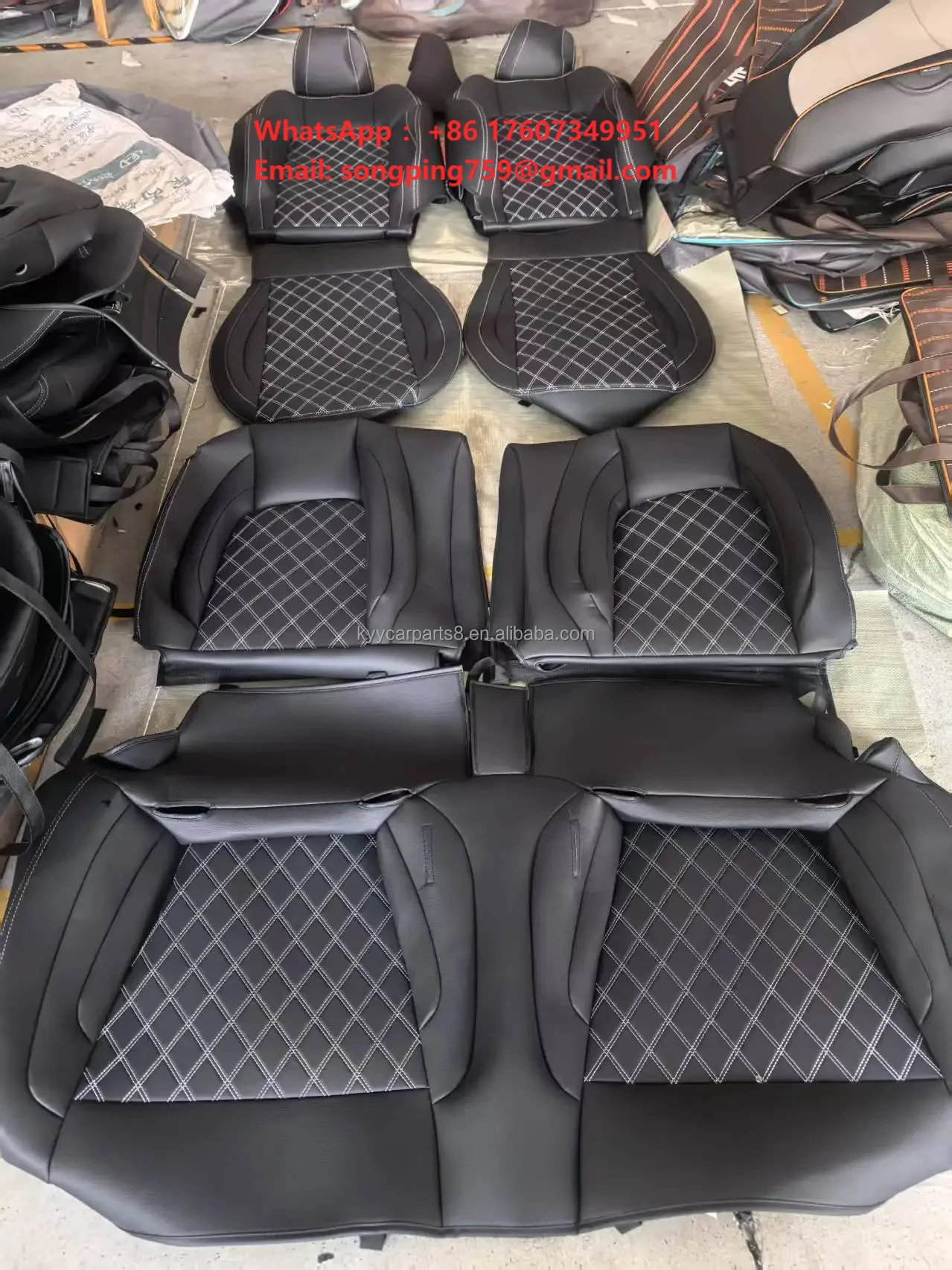 Luxury Genuine Leather Middle Part 5 Seaters Fit for 2004-2018 Lexus IS Series Car Seat Covers Front Rear Cushion