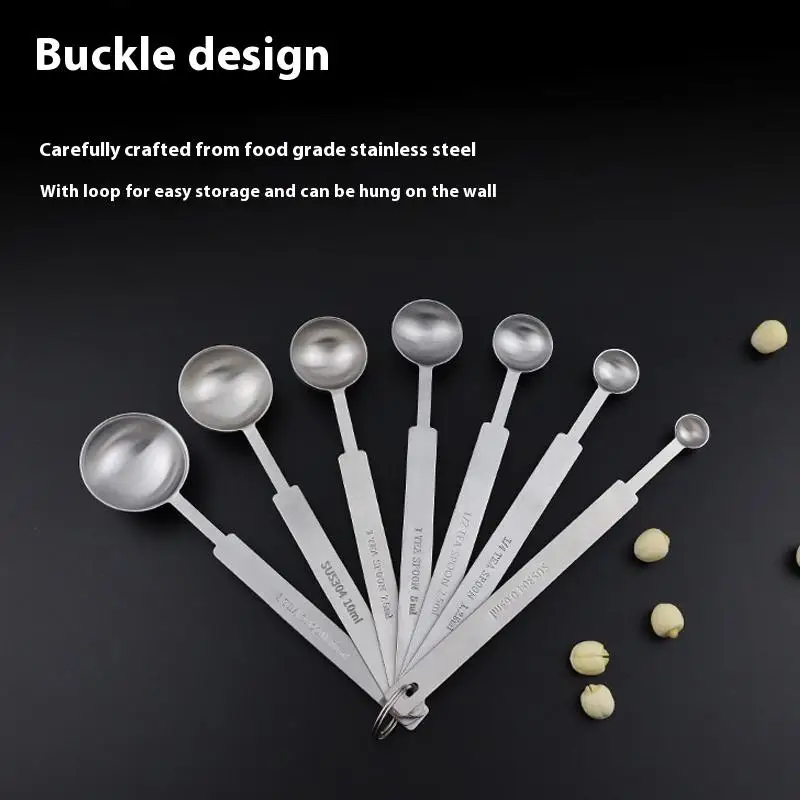 /KQM/Coffee Scoops Long Handle 304 Stainless Steel Tablespoon Stackable Kitchen Measuring Spoon Fits Coffee Container 1/4Pcs