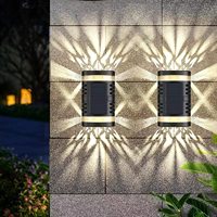 1/2/4PCS Solar Led Light Outdoor IP65 Waterproof Garden Lights Solar Powered Wall Lamp Courtyard Fence Sunlight Wall Light