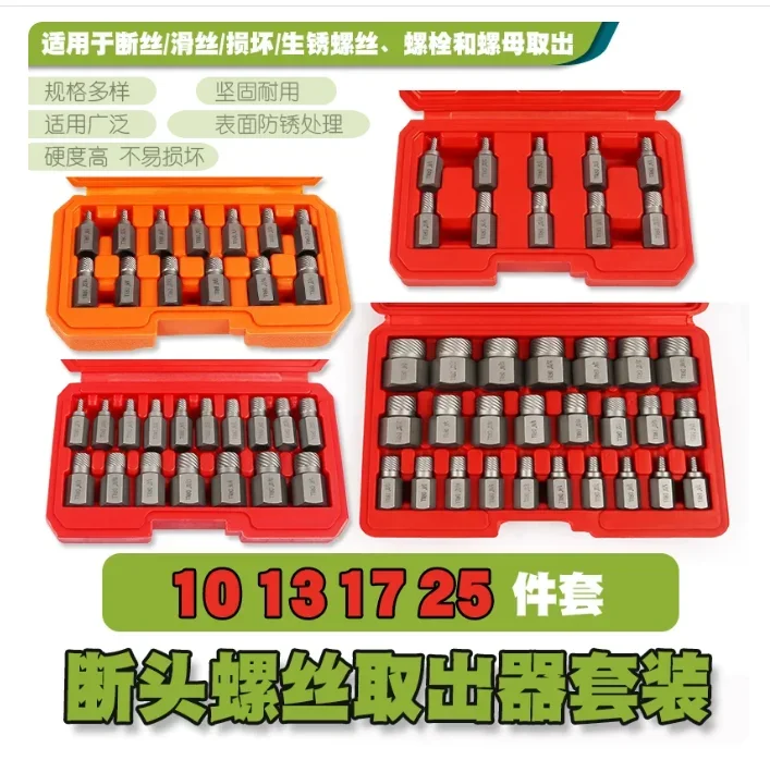 Damaged Hex Screw & Rusted Bolt Remover Tool, Broken Head Nut Extractor for Disassembly & Maintenance