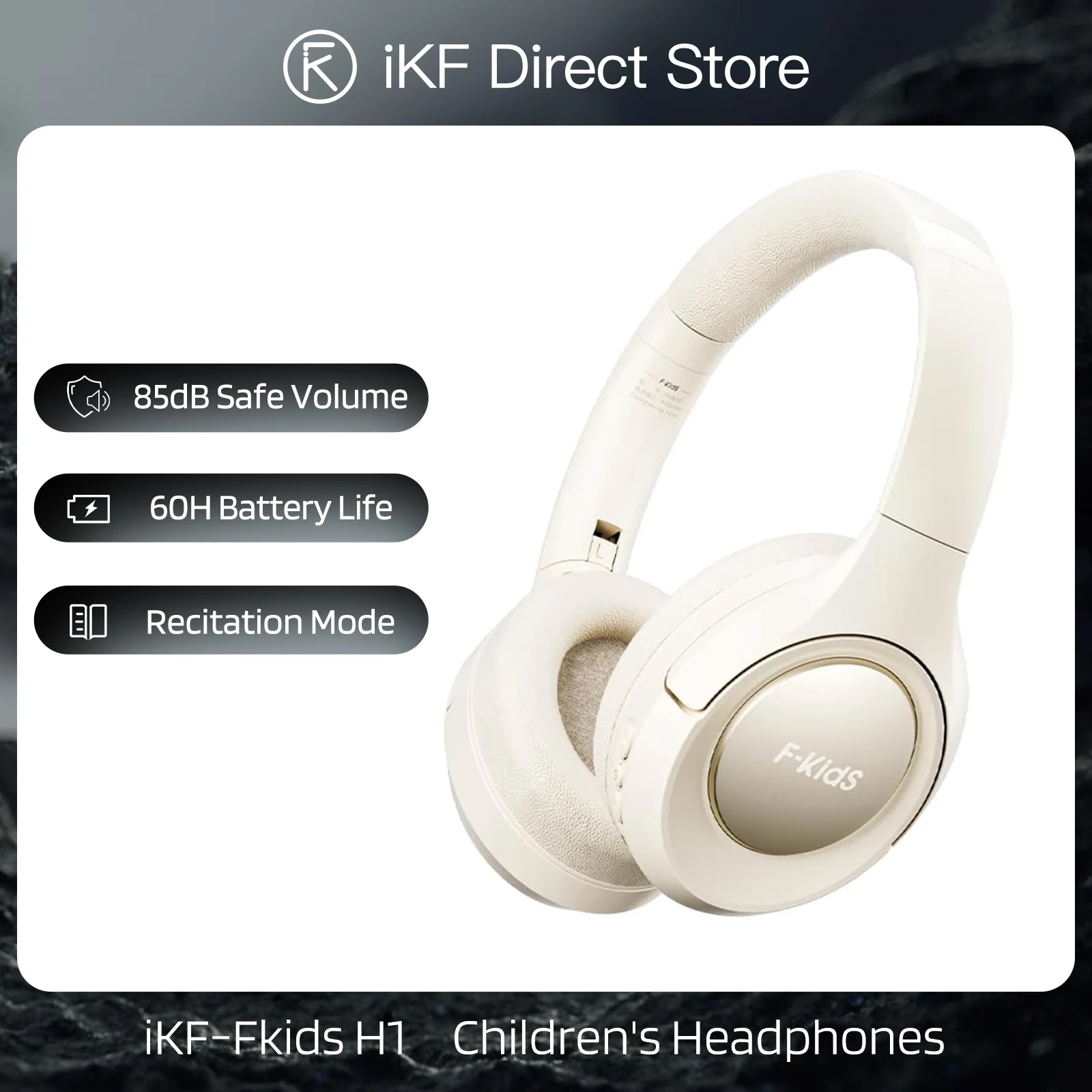 

IKF Fkids H1 накладная Bluetooth-гарнитура для обучения, ограничение громкости 85 дБ, складные наушники с шумозащитой, проводной Встроенный AUX-шнур