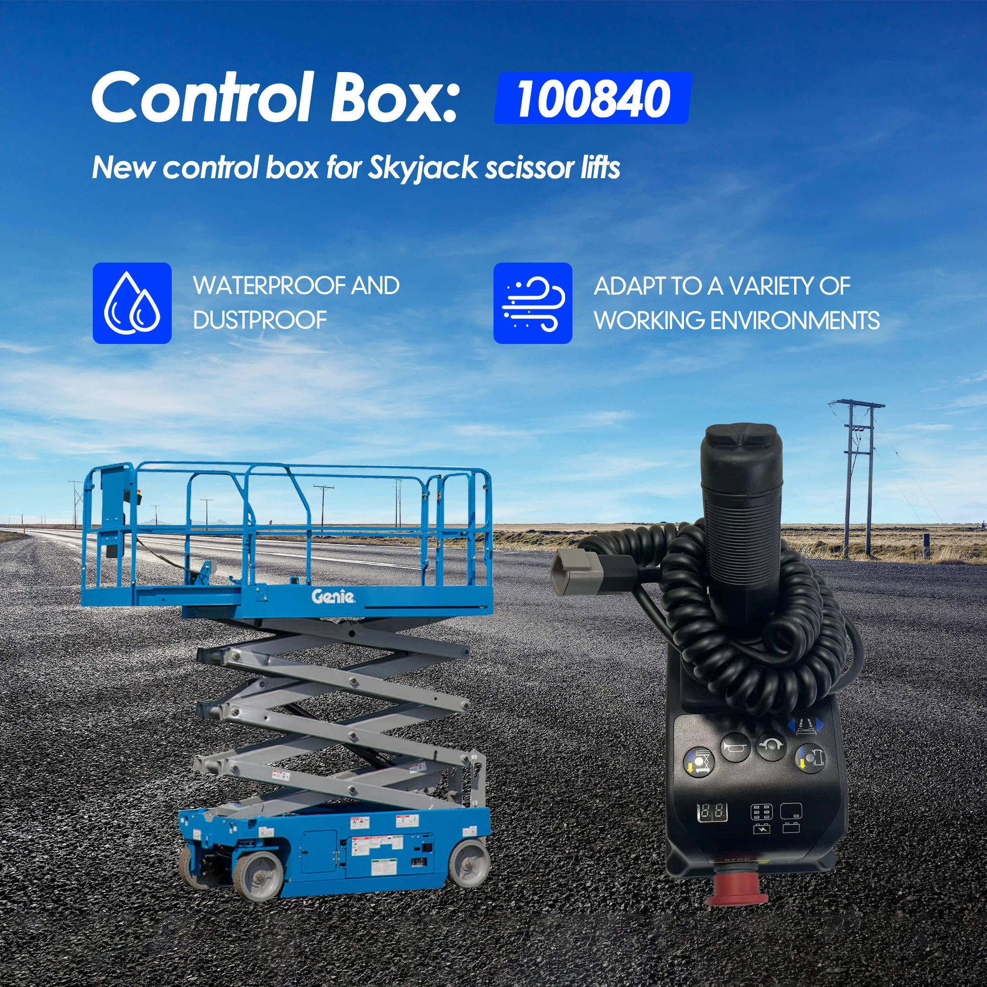 GENIE Parts Control Box 100840 100840GT for Scissor Lift Gen 5 GR-12/GR-15/GR-20/QS-12R/QS-12W/QS-15R/QS-15W/QS-20R/QS-20W