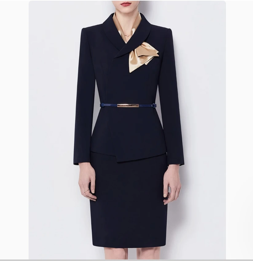 Conjunto de traje profesional, conjunto de vestido formal para mujer, ropa de trabajo para salón de belleza oral, recepción de bienvenida de hotel, ropa de trabajo para joyería