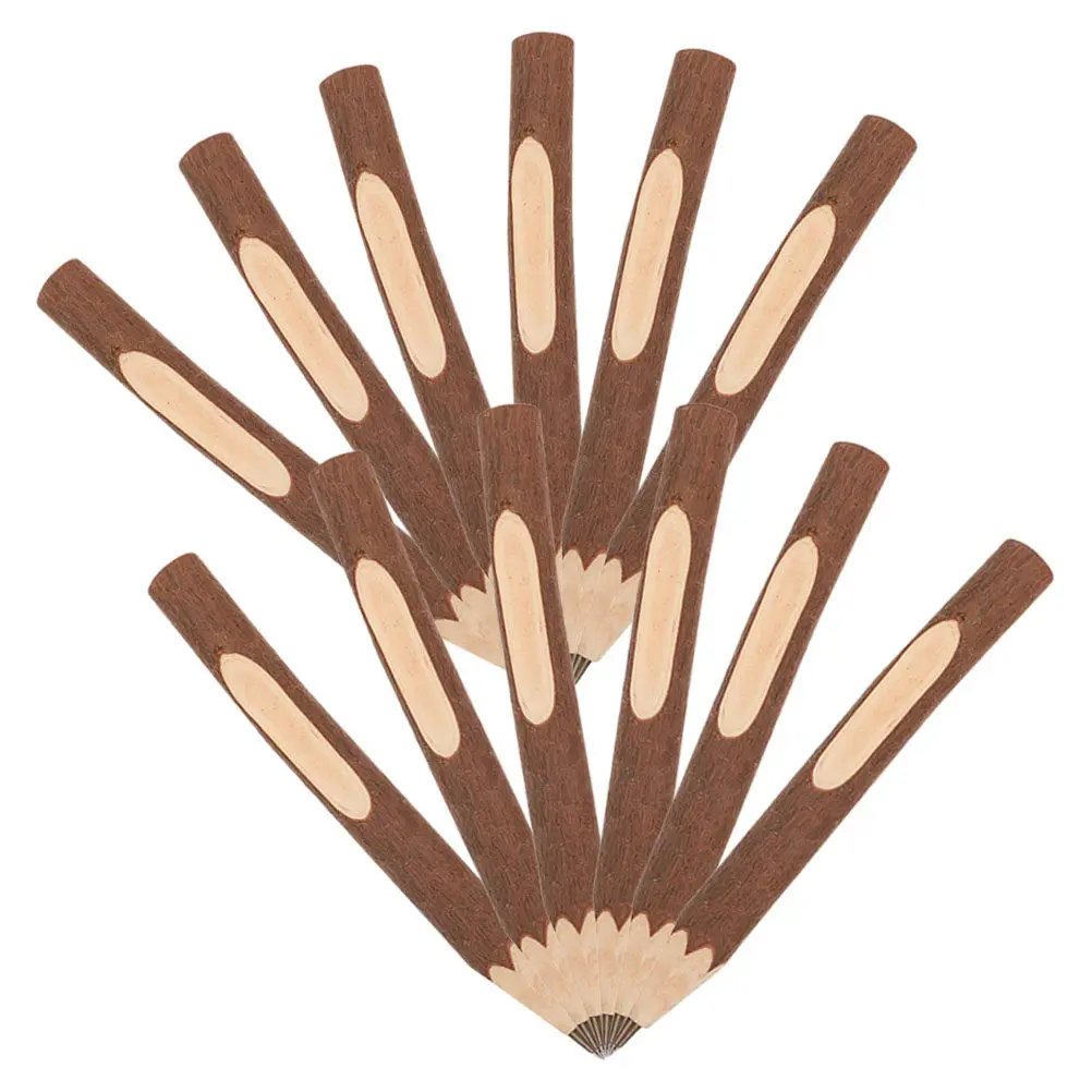 

12Pcs Tree Bark Texture Ballpoint Pens Eco Friendly Wood Material Unique Design Comfortable Grip Medium Point Pens for School