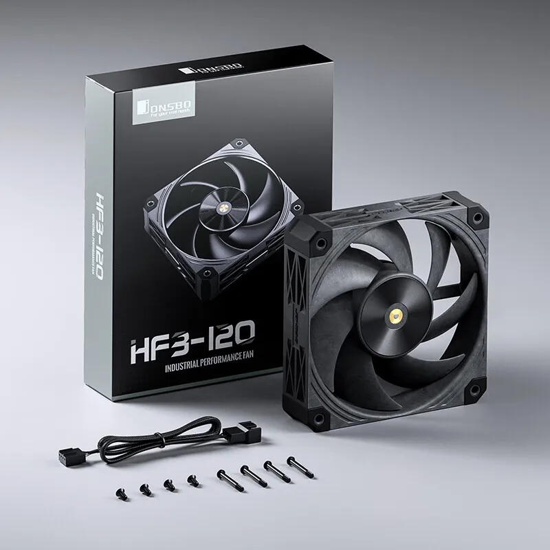 JONSBO HF3-120HB 120 ミリメートルパフォーマンスケースファン 4000RPM PWM 冷却ファンダブルボールベアリング銅軸 ﻿