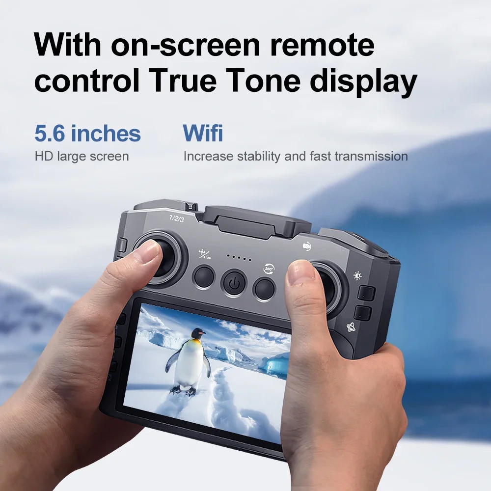 لكاميرا Xiaomi V988 Drone 4K الاحترافية عالية الدقة 360 °   لعبة طائرة بدون طيار بنظام تحديد المواقع كوادكوبتر FPV RC بدون فرش مع شاشة كبيرة