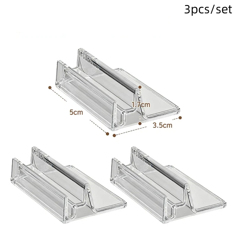 1/2/3Pcs Acrylic Anime Merch Display Stand With Base Hanging Bar For Keychains Photocards Standees For Anime Collectors Clear