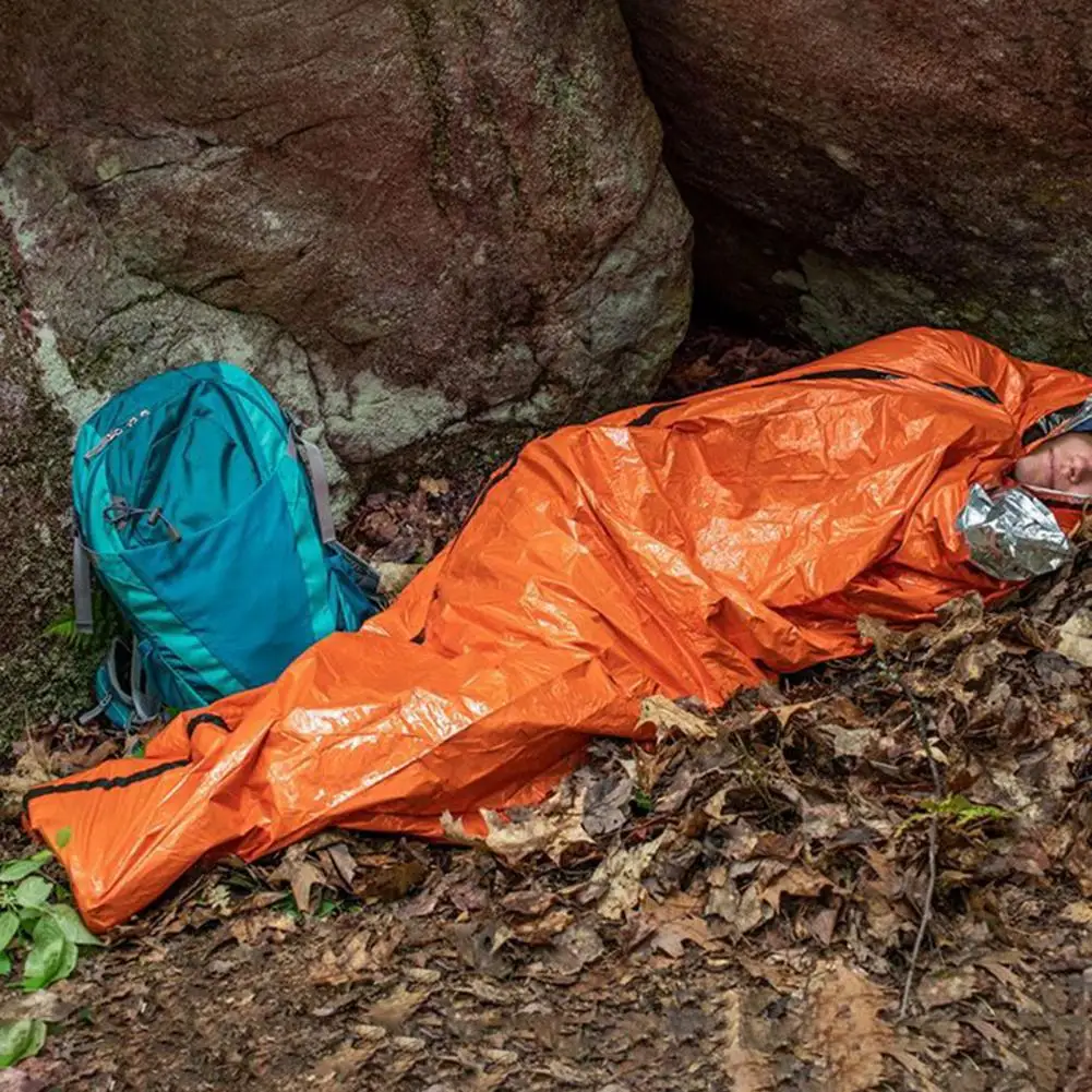 

Emergency Sleeping Bag Thermal Protection for Camping Waterproof Thermal Bivy Sack for Outdoor Adventures Emergency for Sleep