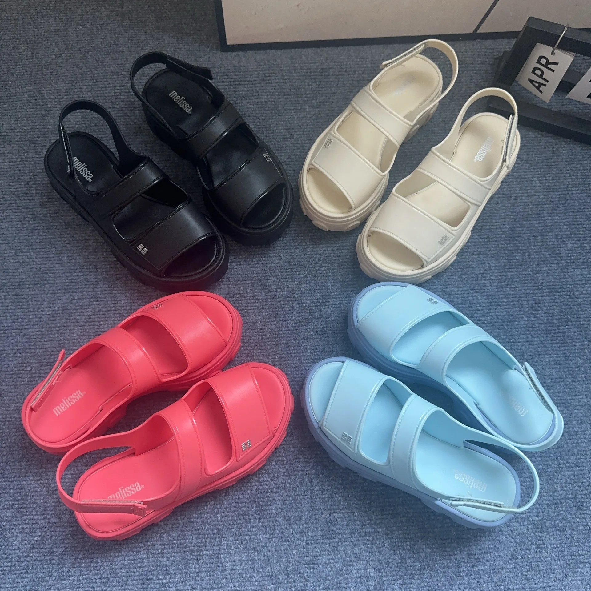 Mini Melissa 2025 Women's Jelly Shoes Fashion Wavy Bottom Matsuke