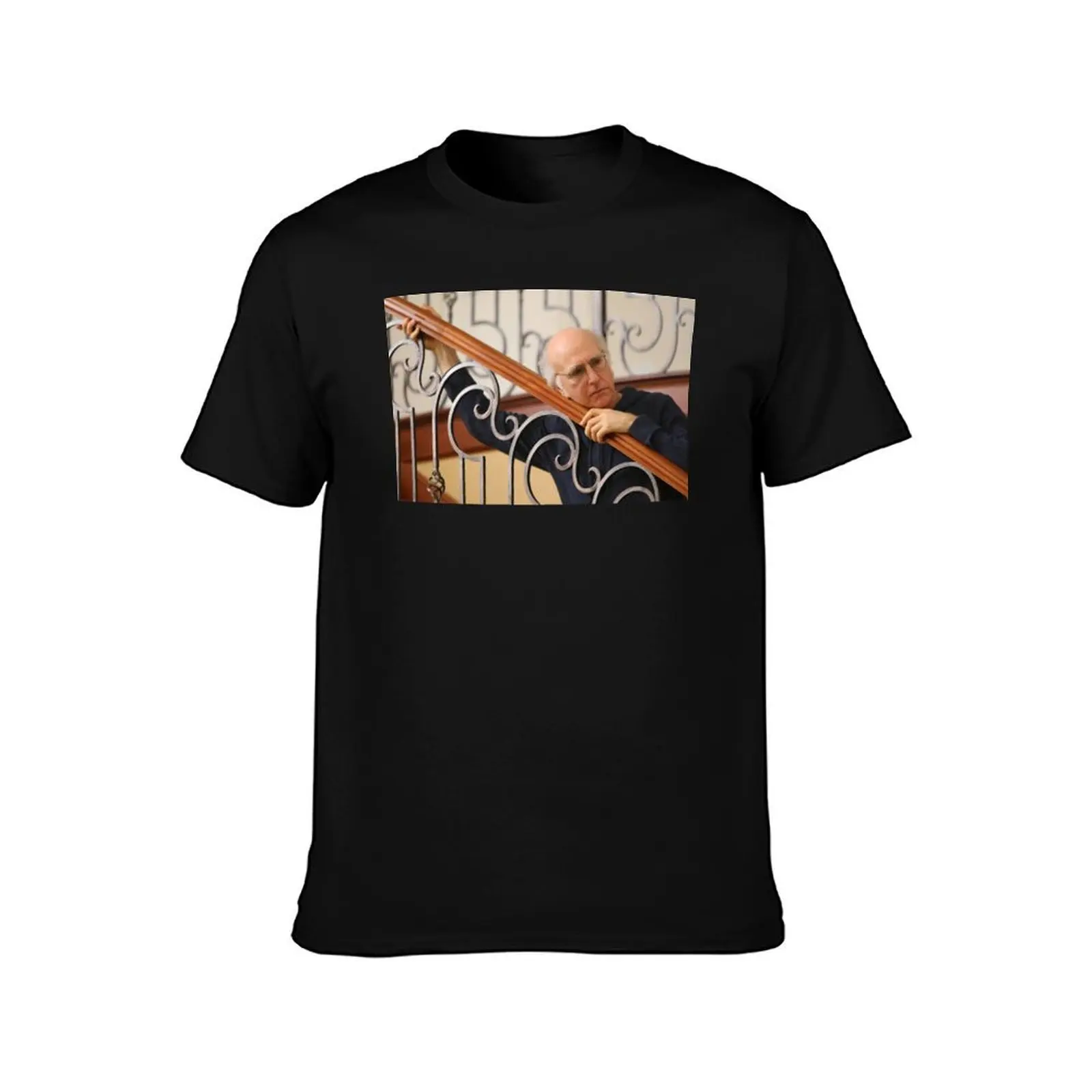 Curb your larry david T-Shirt, Summer Casual Cotton Tee, Oversized Streetwear Tops, Vintage Graphic Print, Unisex Men Women