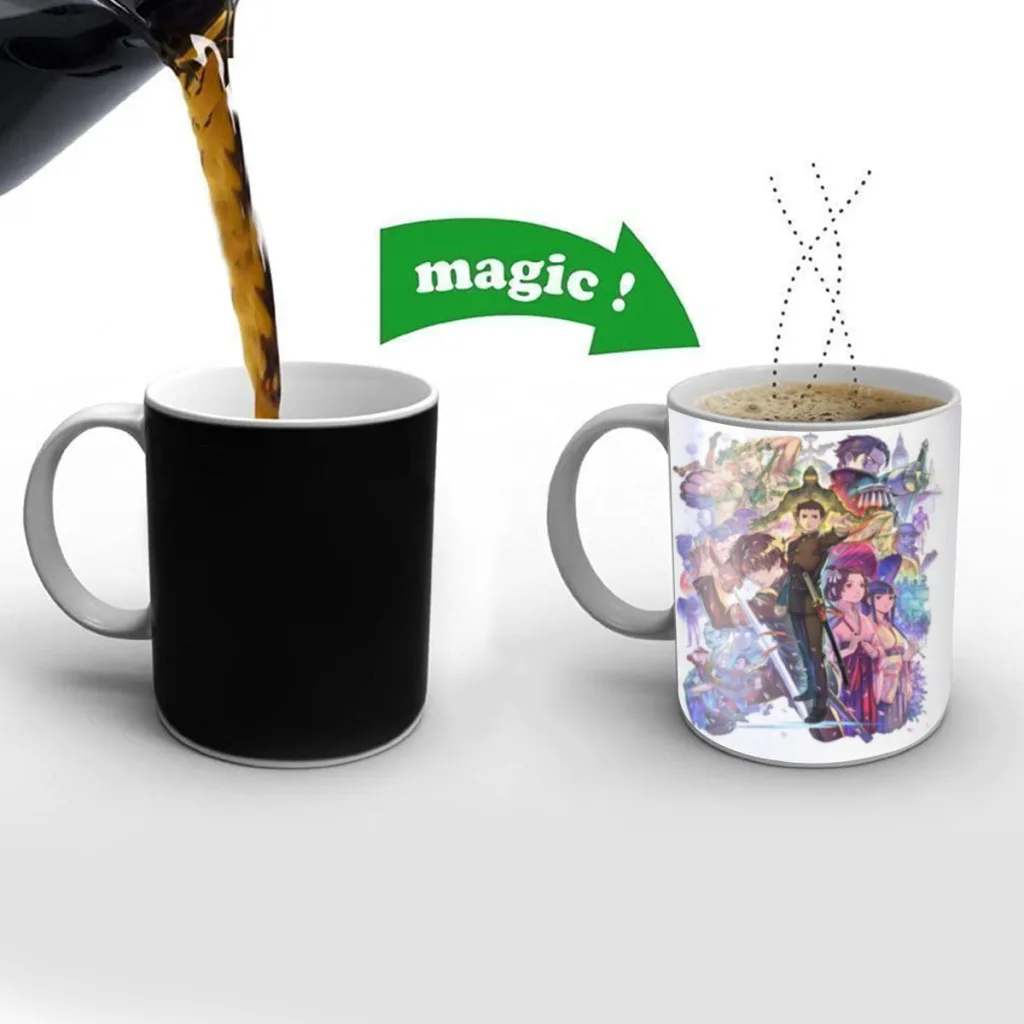 Ace Attorney Anime Coffee Mugs Cup Color Changed Mug Heat Sensitive Tea Cup Coffee Mug Gift Mug Drop Shipping