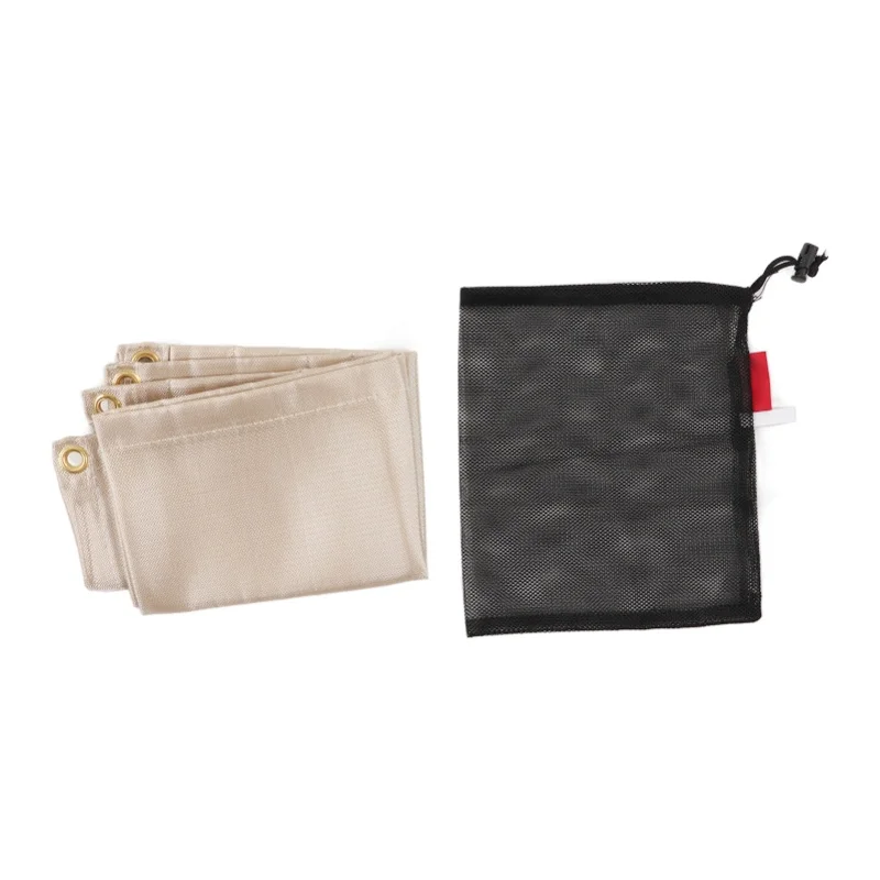 Fireproof Camping Mat Heat Insulation Anti Scald 500 ℃ Use Fiberglass Fireproof Grill Mat For Outdoor Camping BBQ