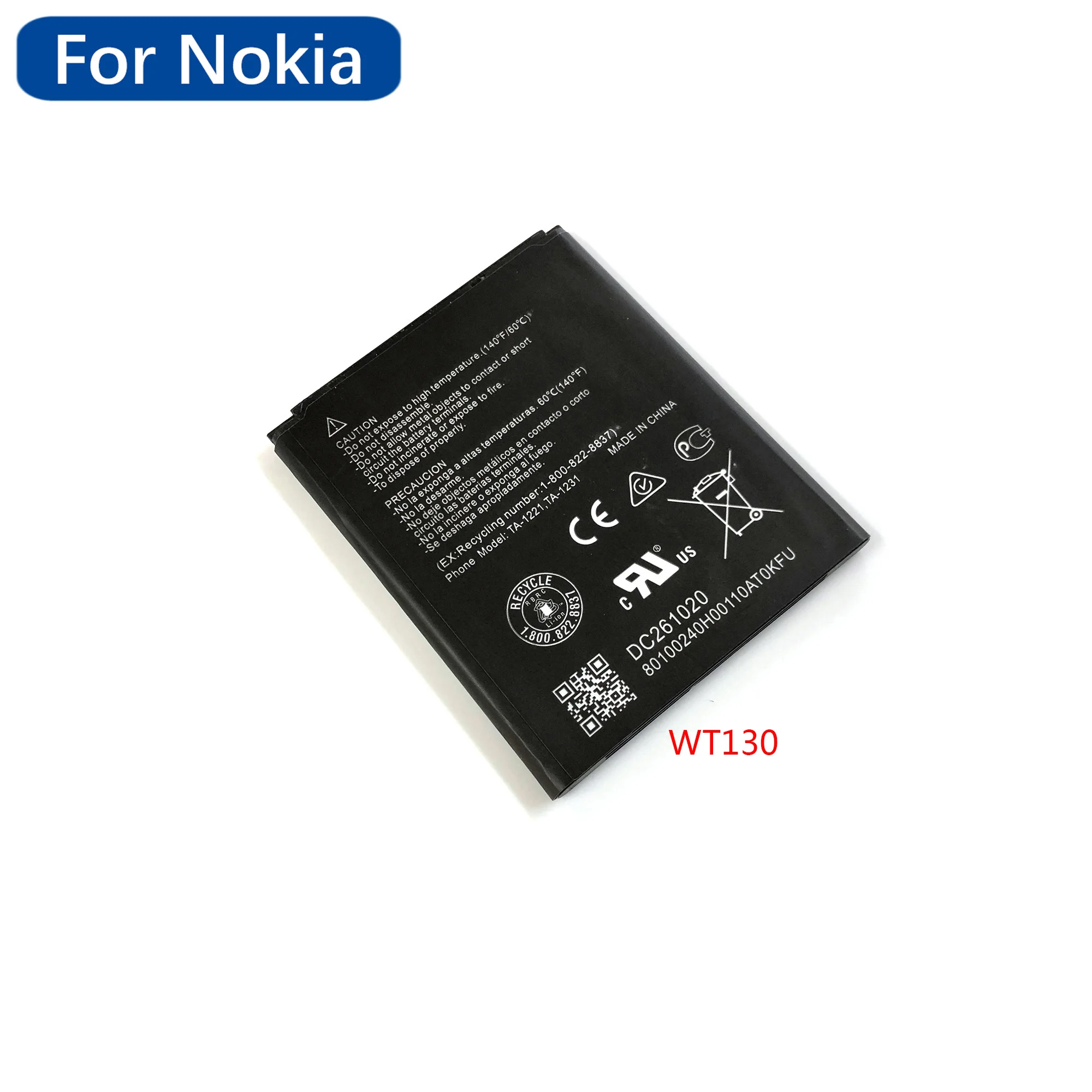 WT130 HQ510 Phone Battery BV-5V HE365 For Nokia 1 Battery 1Plus 1.3 2.2 Batteries TA-1123 TA-1183 TA-1216 Li-ion TA-1047