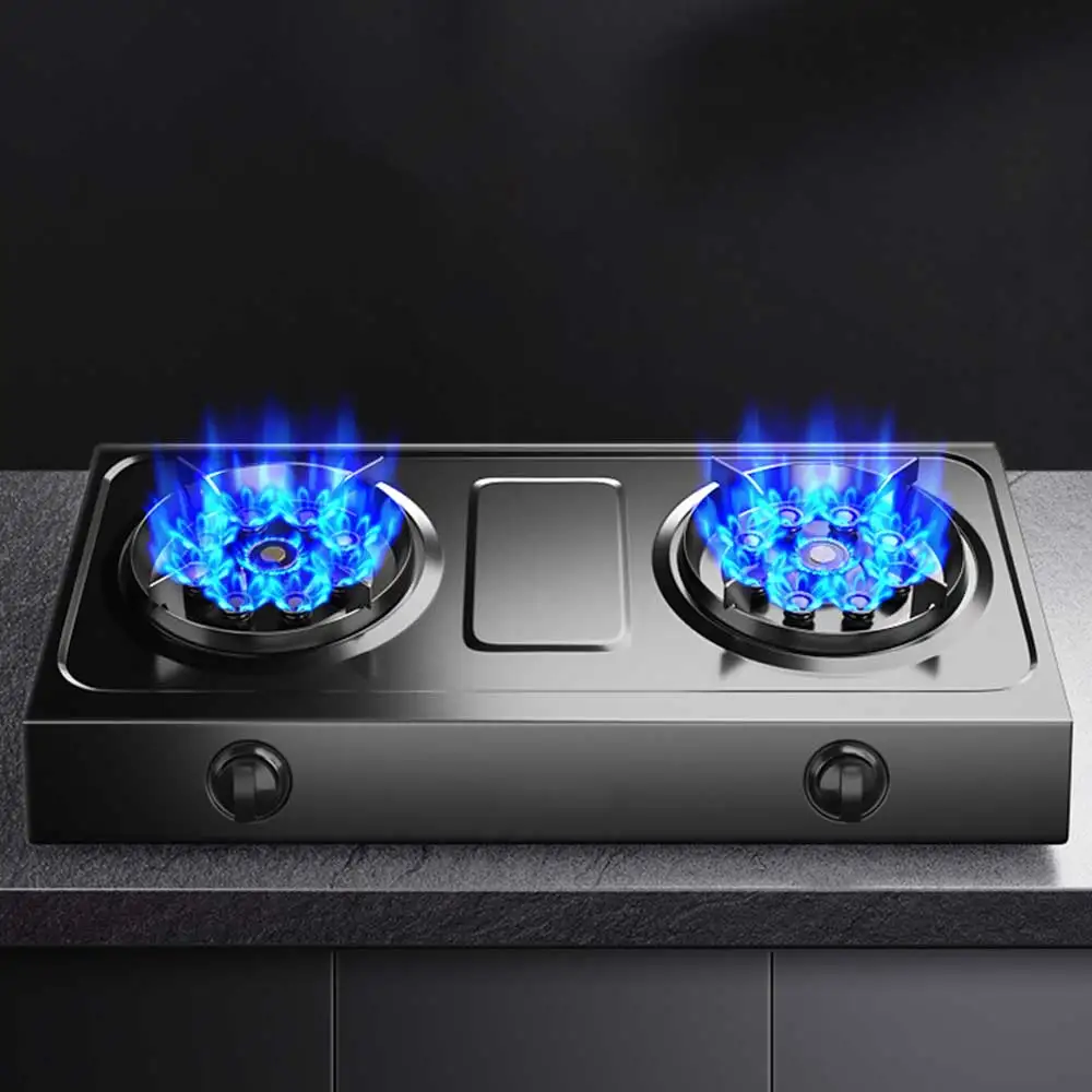 Kitchen Double Stove Desktop Cooktop Household Liquefied Gas Natural Gas Stove Fogones De Gas Para Cocina