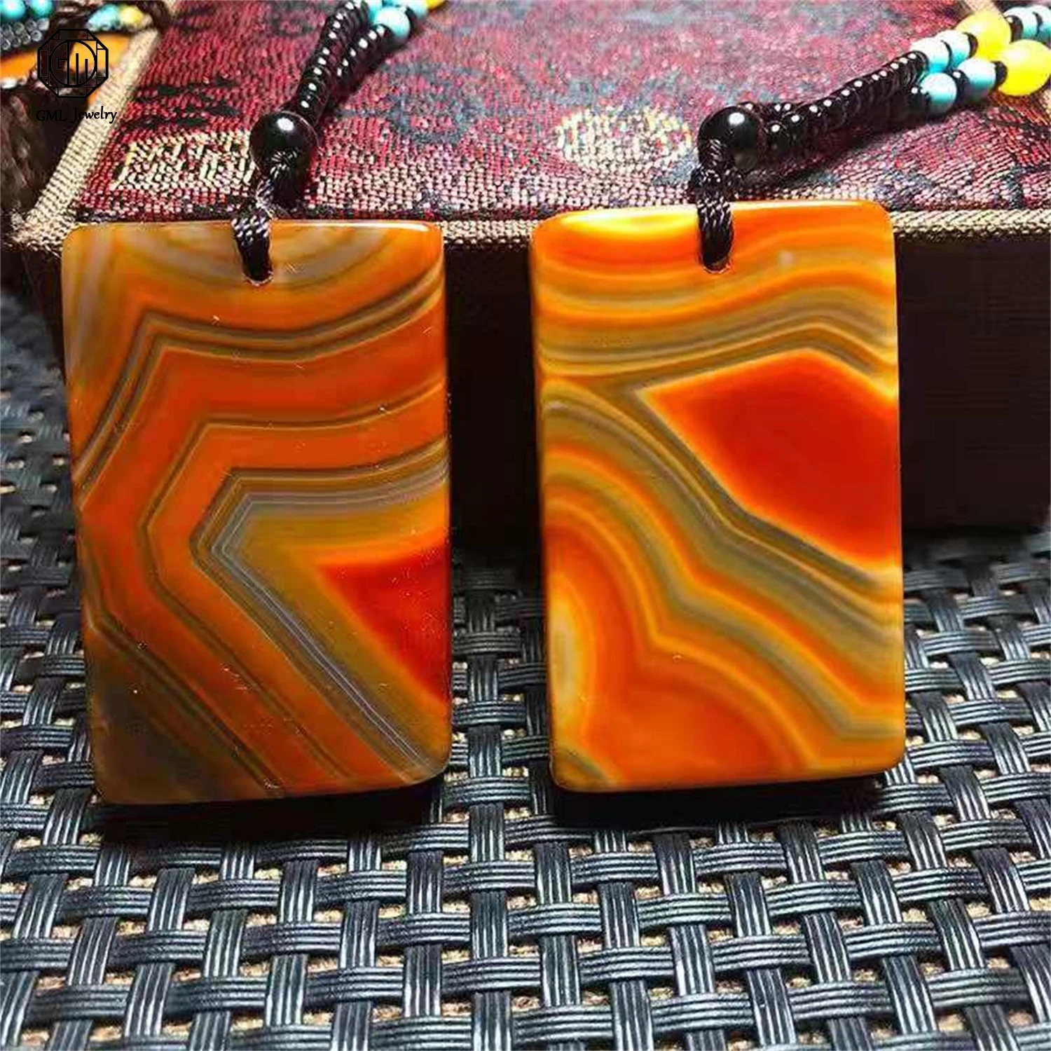 Natural Warring States Red Agate Ping An Pendant Necklace Genuine Stone Carved Amulet Chain Traditional Chinese Jewelry Gift for