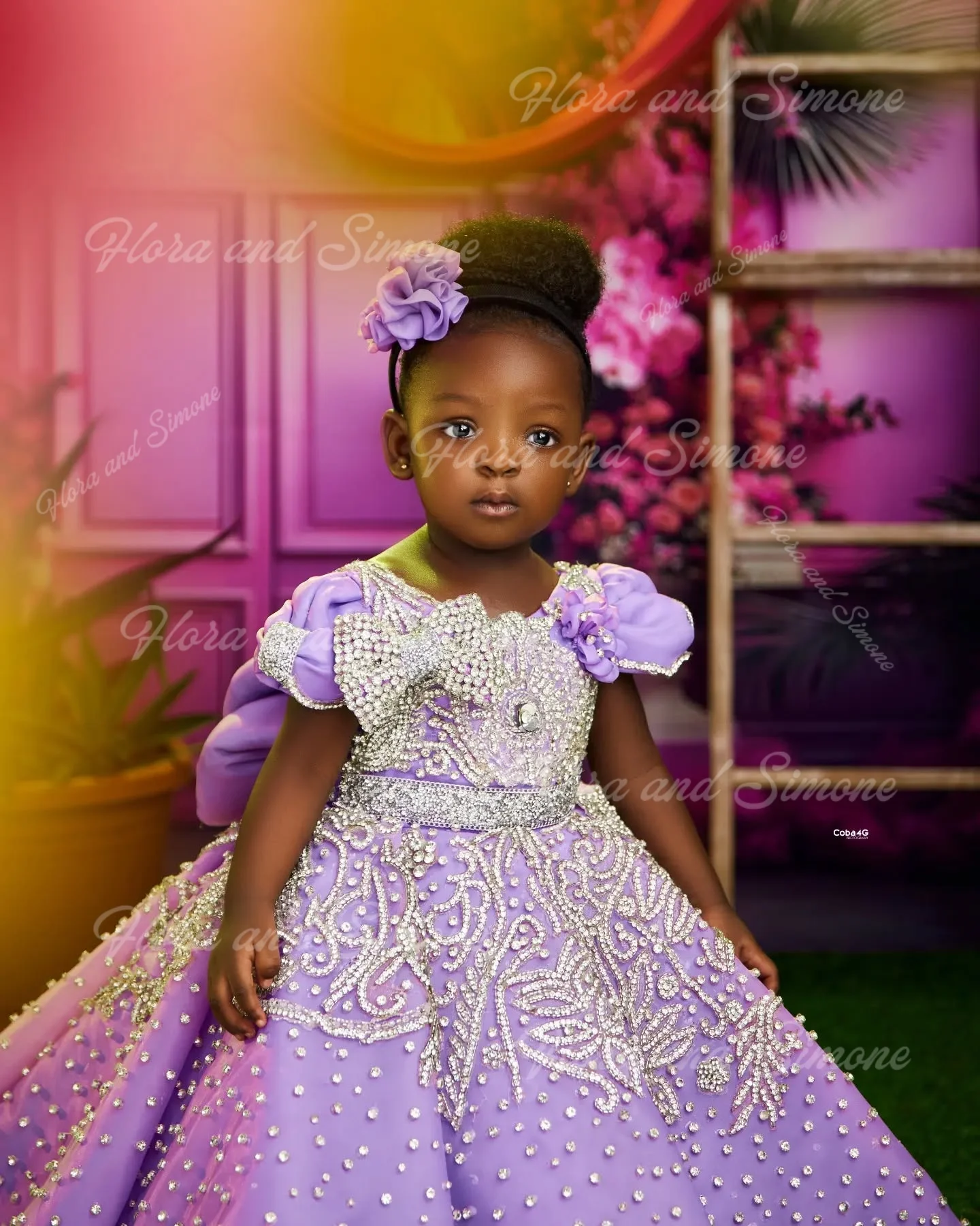 فساتين فتاة الزهور المخصصة باللون الأرجواني لحفلات الزفاف الفاخرة ذات جودة كريستالية للأميرة الصغيرة وحفلات السهرة وحفلات أعياد الميلاد