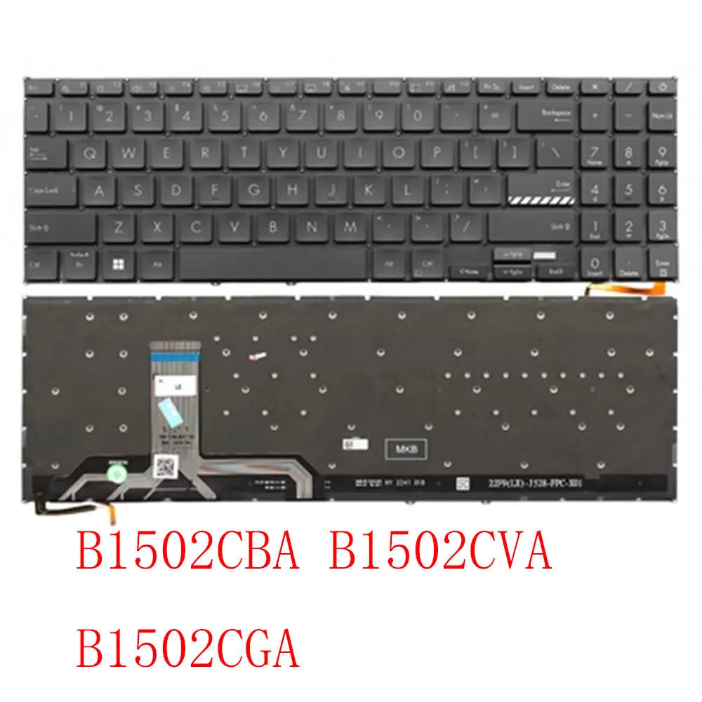 

Клавиатура для ноутбука ASUS ExpertBook B1 B1502CBA B1502CVA B1502CGA без рамки, черная, США, с подсветкой