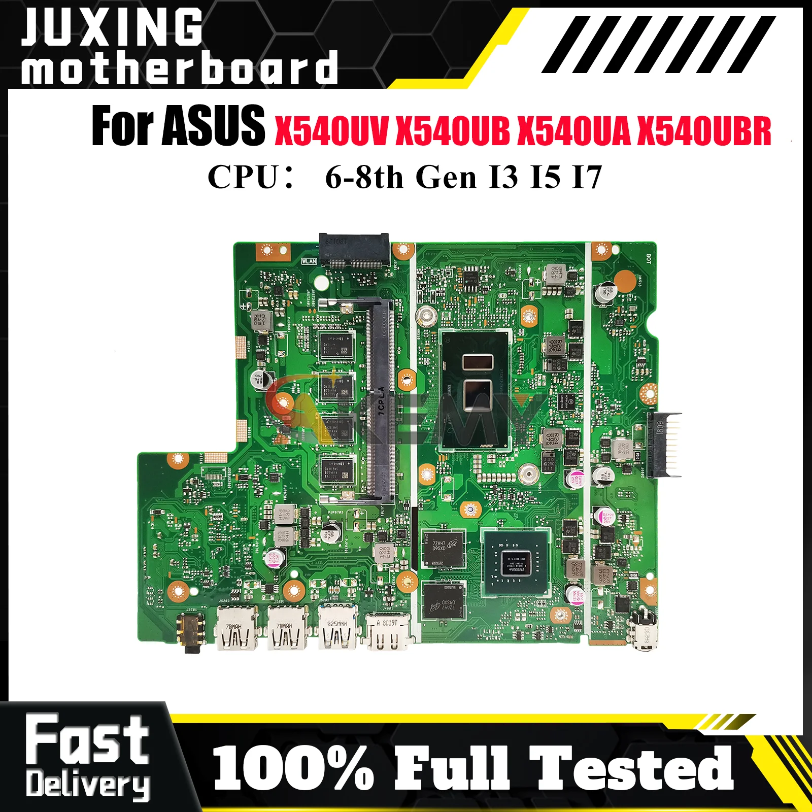 

X540UV Laptop Motherboard For ASUS X540U R540U X540UBR F540U X540UB X500U K540U P540U A540U X540UAR Mainboard With I3 I5 I7 CPU